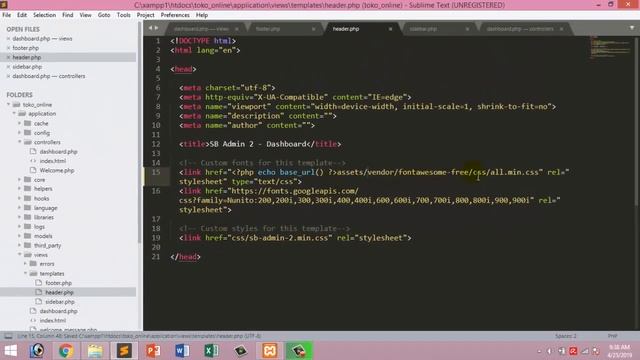 Tutorial Codeigniter #20 Membuat Toko Online dengan Codeigniter - PERSIAPAN DAN PERANCANGAN смотреть онлайн