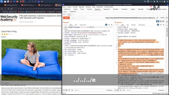 Directory Traversal 2 | File path traversal, traversal sequences blocked with absolute path bypass смотреть онлайн