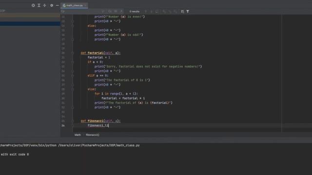 Even and Odd numbers, Factorial and Fibonacci Sequence with Python class смотреть онлайн