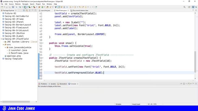 JTextField | Java Swing Tutorial for Beginners смотреть онлайн