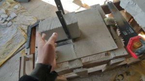 Приспособление для ровного распила газоблока на перегородки. Стусло для газоблока.