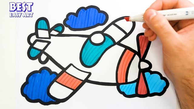 Plane Drawing, Painting & Coloring For Kids and Toddlers_ Child Art смотреть онлайн