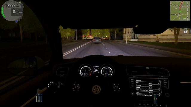 City Car Driving - Volkswagen Golf R MK7 | Normal Driving смотреть онлайн