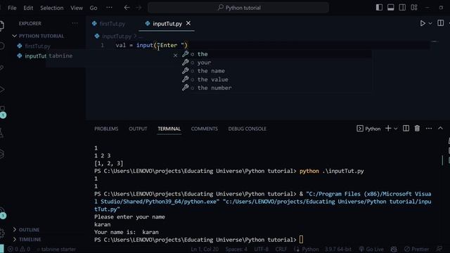 How to take user input in Python? смотреть онлайн