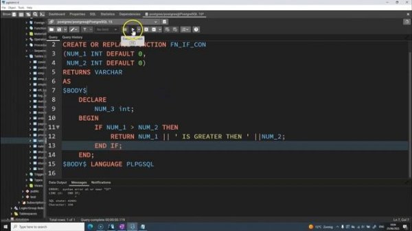 PostgreSQL Conditional Expressions| IF-ELSE, IF-END IF, IF-ELSIF-ELSE- END Condition in Postgr #VD5