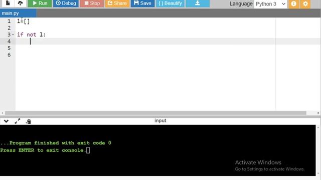 Python Program to Check a List is Empty or Not. смотреть онлайн