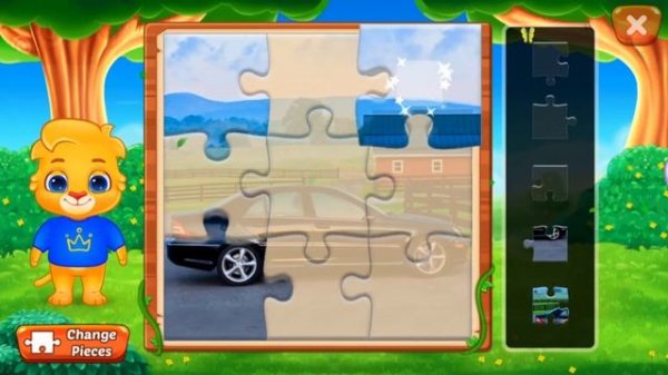 Собираем веселые пазлы в игре Puzzle kids уровень Photo puzzle #1