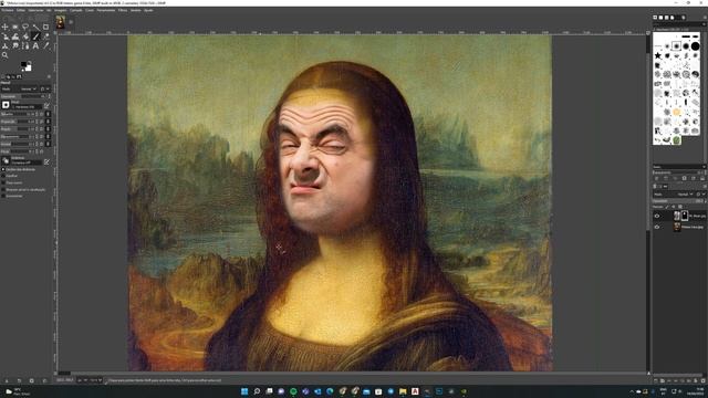 Transforma a Mona Lisa no Mr. Bean com o GIMP! смотреть онлайн