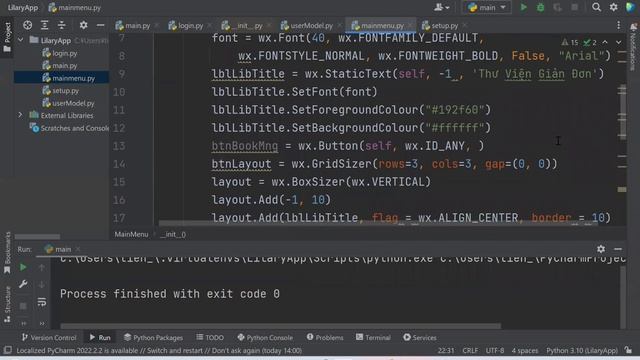 Python - GUI: Màn hình main menu và xử lý phân quyền user смотреть онлайн