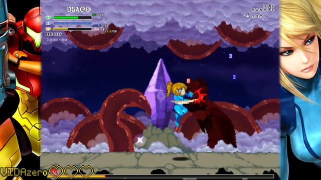 Echidna Wars Dx - Samus Aran Metroid No Armor Vs Ouroboros + Ending