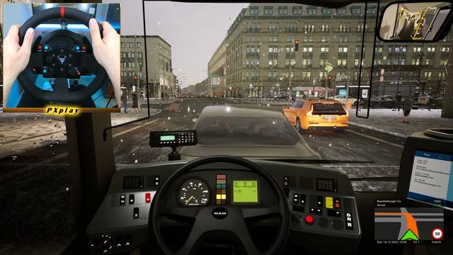 THE BUS 2021 - Snow Drive at Berlin | Thrustmaster T300 gameplay [4K ULTRA HD] смотреть онлайн
