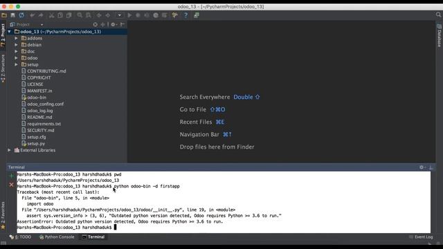 Configure Odoo Project In Pycharm Editor | Odoo Pycharm смотреть онлайн