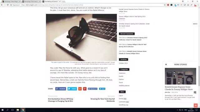 Демо темы Newsmag для блога смотреть онлайн
