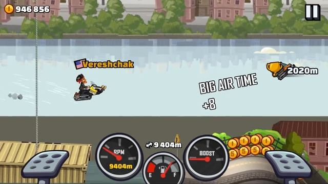 Hill Climb Racing 2 - CITY 15929m on Snowmobile GamePlay Walkthrough смотреть онлайн