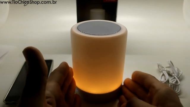 Caixa de Som Bluetooth Led Luminária Touch MP3 Abajur - TioChicoShop смотреть онлайн