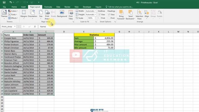 MS Excel Tutorial - 44 - How to set a specific print area смотреть онлайн