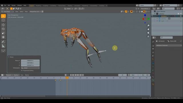 BLENDER 2.91 Анимация Лягушки смотреть онлайн