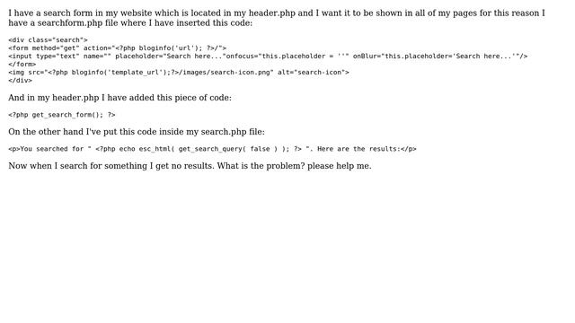 Wordpress: Search form does not work in my website смотреть онлайн