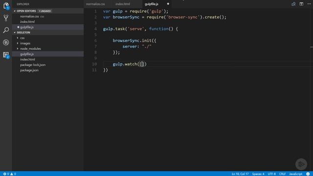 5. Configuring the Gulp task runner смотреть онлайн
