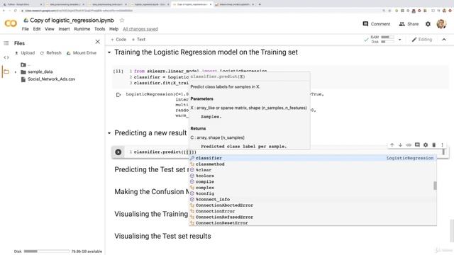 11.6 Logistic Regression in Python Step 4 смотреть онлайн