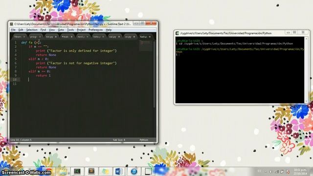 Python 3: uso de recursión con if, elif y else смотреть онлайн