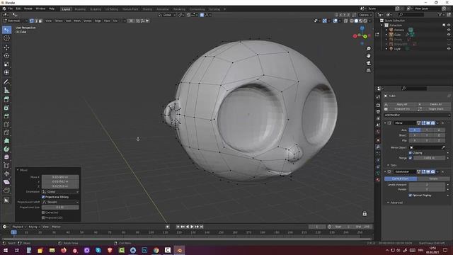 61 Blender 2.91.Tutorial Skulpting and Rigging. Girl Face (Part1) смотреть онлайн