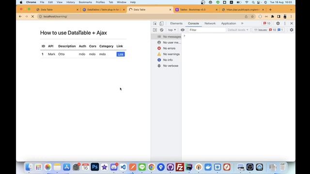 สอนการใช้ DataTable ร่วมกับการ Fetch ข้อมูลจาก API ด้วย Ajax смотреть онлайн
