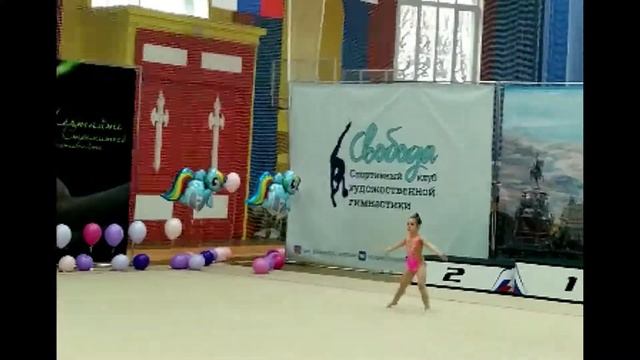 Полина Грабовская 5 лет Первые соревнования по художественной гимнастике СПб Фестиваль-2019 смотреть онлайн