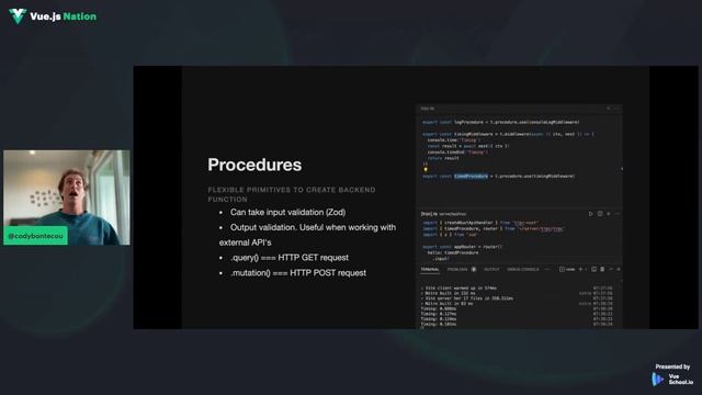 Rapid Fullstack Development with Nuxt 3 and tRPC by Cody Bontecou: Vue.js Nation 2023 смотреть онлайн