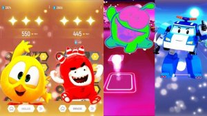 Where's Chicky Vs Oddbods Vs Om nom Vs Robocar Tiles Hop EDM Rush