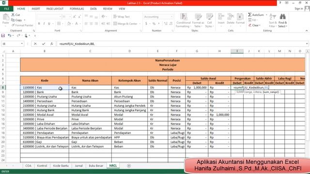 Aplikasi Akuntasi Excel - Neraca Lajur смотреть онлайн