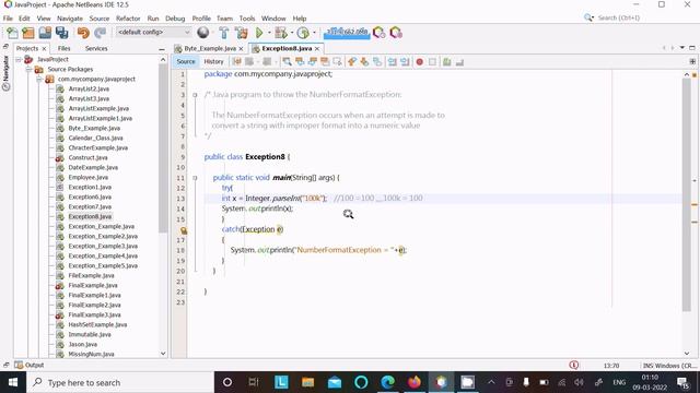 How to handle NumberFormatException in Java with Examples смотреть онлайн