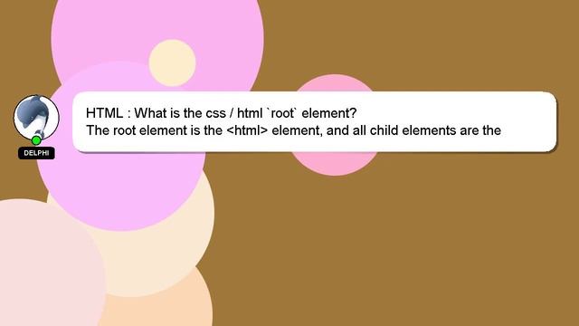 HTML : What is the css / html `root` element? смотреть онлайн