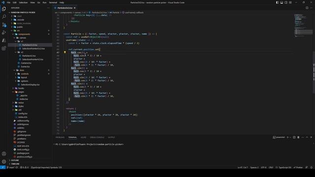 Random Particle Picker - Three.js