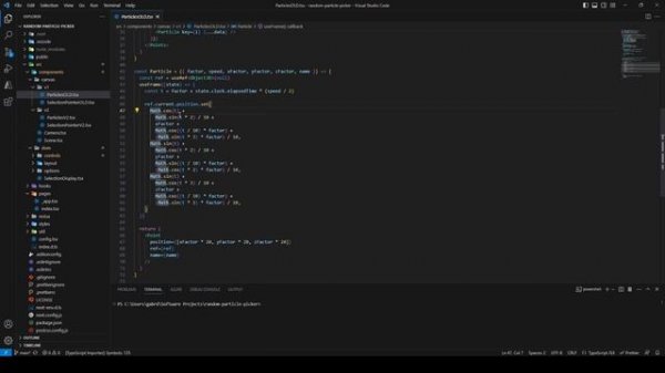 Random Particle Picker - Three.js