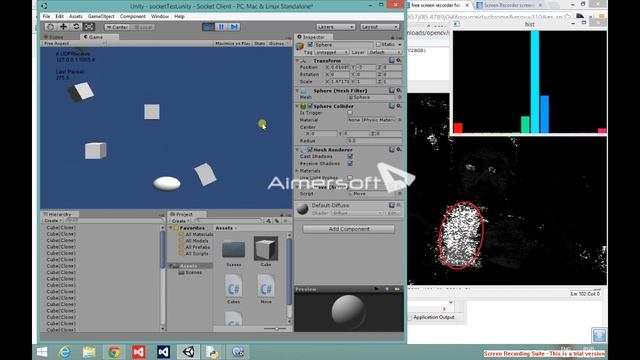 OpenCV Object Tracking using CamShift algorithm and Unity3d Mashup смотреть онлайн
