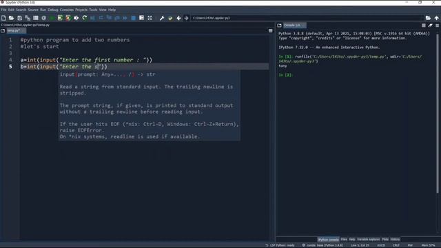 python program to add two numbers смотреть онлайн