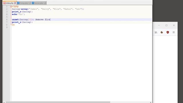 PHP - Remove an item from an array смотреть онлайн