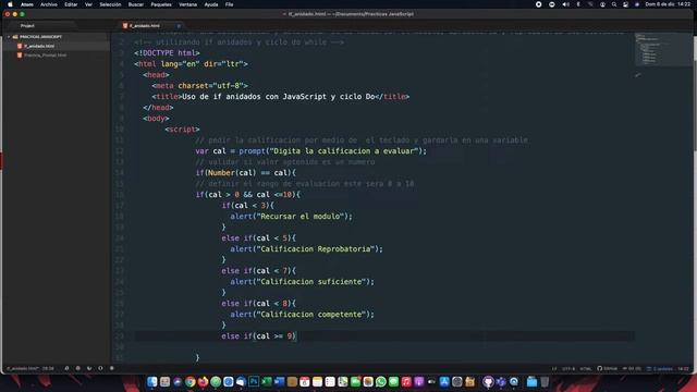 Uso de If anidados con ciclo do while JavaScript смотреть онлайн