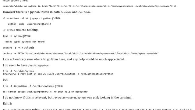 Unix & Linux: CentOs 7 Python Issue "-bash: python: command not found" смотреть онлайн