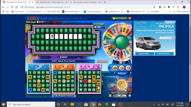 GSN - Wheel of Fortune BINGO! Gameplay (Read description for How To Play) смотреть онлайн