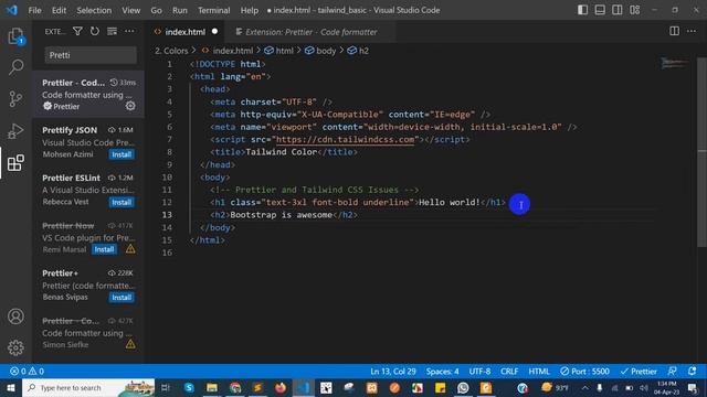 Prettier and Tailwind CSS Issues Solution смотреть онлайн