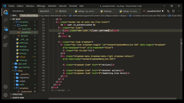 Créer des applications web avec Django python | Interface administration personnelle смотреть онлайн