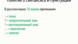 Понятие о синтаксисе и пунктуации (5 класс, видеоурок-презентация)