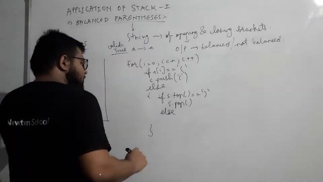 L12 - Applications Of Stack - 1 | Balanced Parentheses | In Gujarati | Newton School | смотреть онлайн