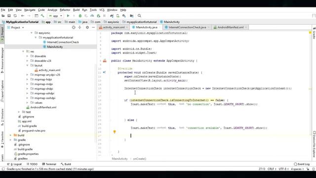 Internet Connection Check Android Tutorial | Checking Internet Network in android studio смотреть онлайн