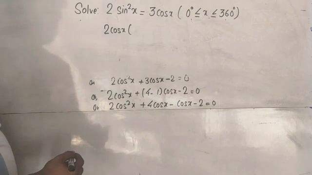 2sin^2x=3cosx смотреть онлайн