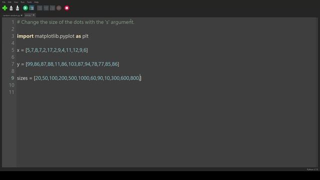 Python Matlotlib Module 10 # Scatter Size and Alpha смотреть онлайн