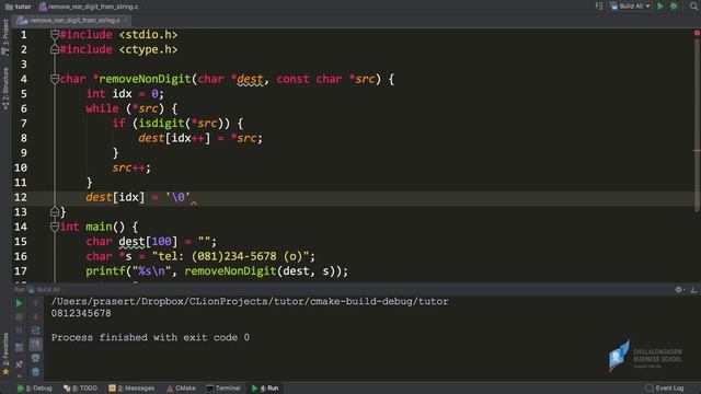 สอนภาษาซี C: การลบตัวอักษรที่ไม่ใช่เลข 0-9 ออกจากสตริง (remove non digit character) смотреть онлайн