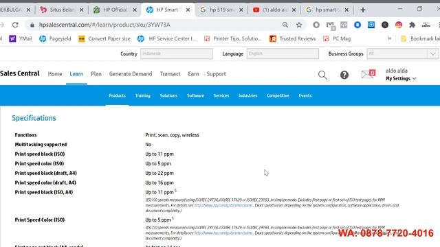 HP Smart Tank 519 Wireless Indonesia смотреть онлайн